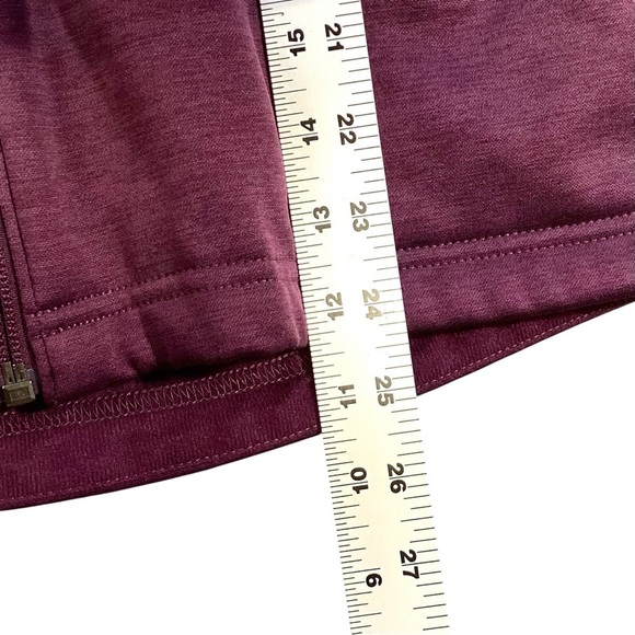 Kirkland Signature Full Zip Fleece Lined Jacket Sweater, Eggplant Color SMALL - Picture 5 of 10